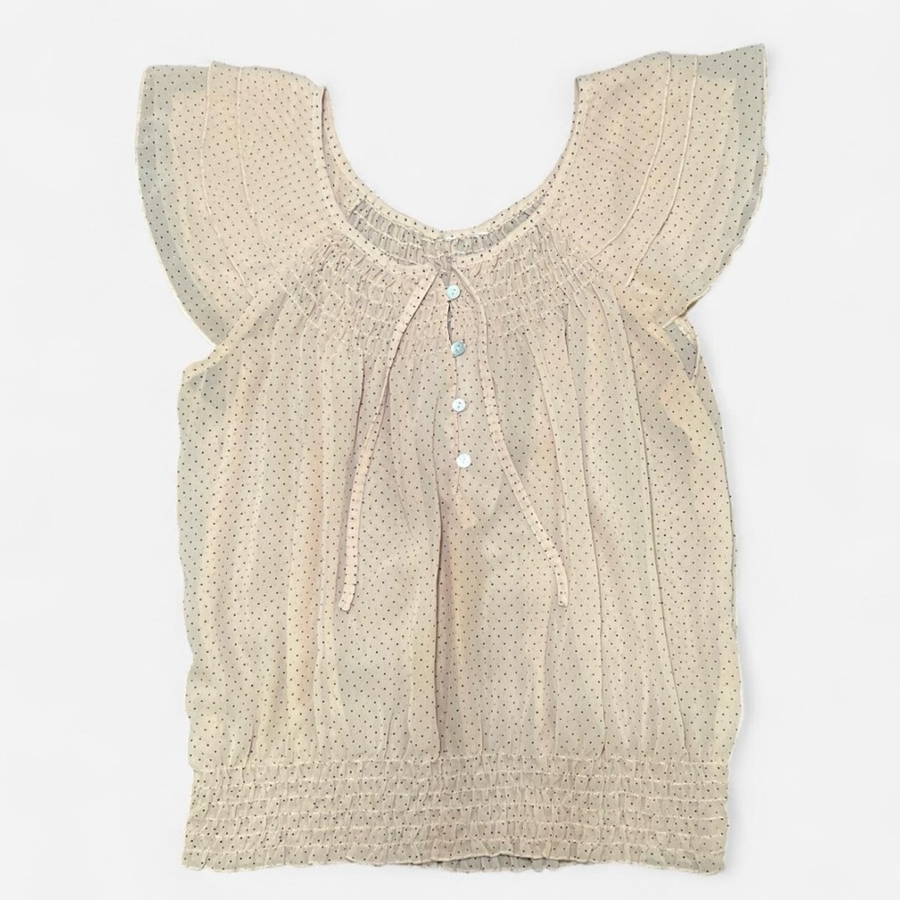 Cream Polka Dot Blouse